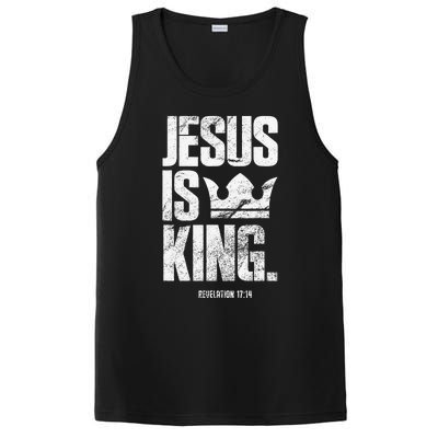 Jesus Is King Christian Bible Scripture Quote PosiCharge Competitor Tank