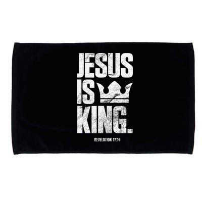 Jesus Is King Christian Bible Scripture Quote Microfiber Hand Towel