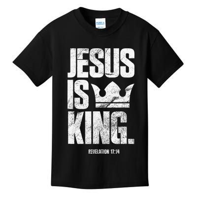 Jesus Is King Christian Bible Scripture Quote Kids T-Shirt
