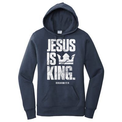 Jesus Is King Christian Bible Scripture Quote Women's Pullover Hoodie