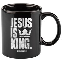 Jesus Is King Christian Bible Scripture Quote Gift 11oz C Handle Ceramic Mug