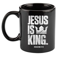 Jesus Is King Christian Bible Scripture Quote Gift 11oz C Handle Ceramic Mug