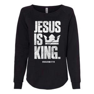 Jesus Is King Christian Bible Scripture Quote Gift Womens California Wash Sweatshirt