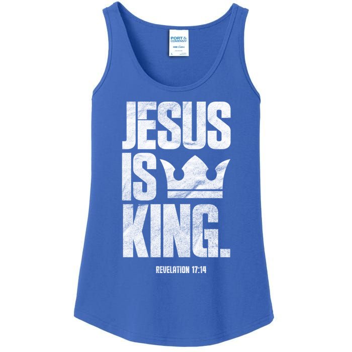 Jesus Is King Christian Bible Scripture Quote Gift Ladies Essential Tank