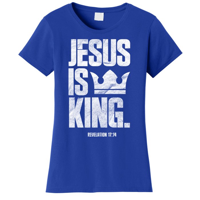 Jesus Is King Christian Bible Scripture Quote Gift Women's T-Shirt