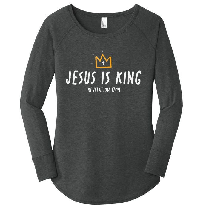 Jesus Is King Christ Is King King Of Kings Lord Of Lords Gift Women's Perfect Tri Tunic Long Sleeve Shirt