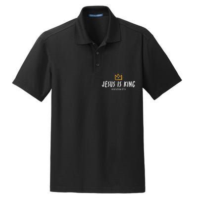 Jesus Is King Christ Is King King Of Kings Lord Of Lords Gift Dry Zone Grid Polo