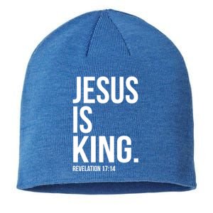 Jesus Is King Bible Scripture Quote Christian Gift Sustainable Beanie