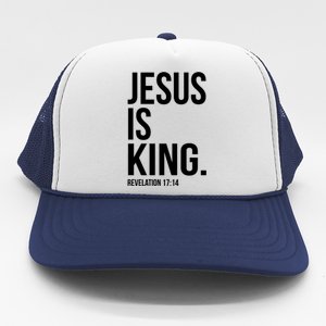 Jesus Is King Bible Scripture Quote Christian Gift Trucker Hat