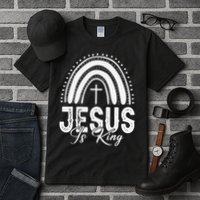 Jesus Is King Subtle Christian Minimalist Religious Tall T-Shirt