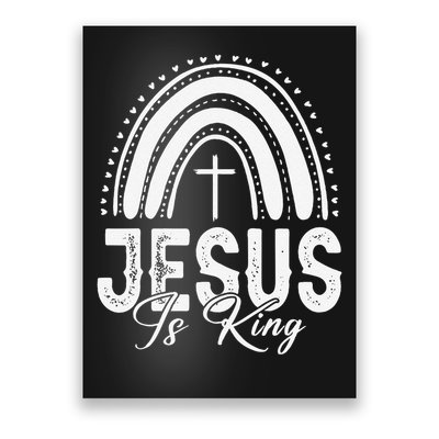 Jesus Is King Subtle Christian Minimalist Religious Poster
