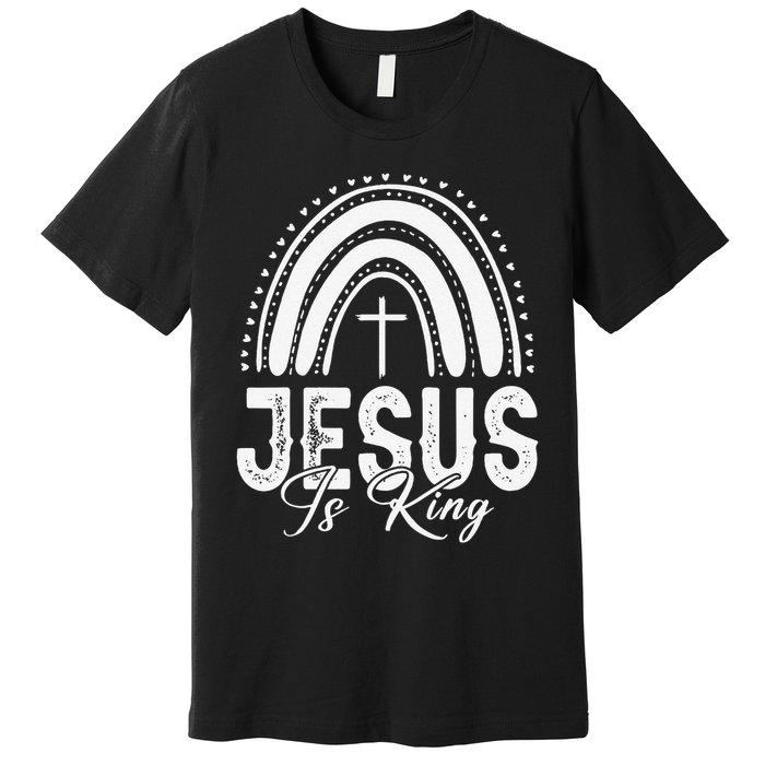 Jesus Is King Subtle Christian Minimalist Religious Premium T-Shirt