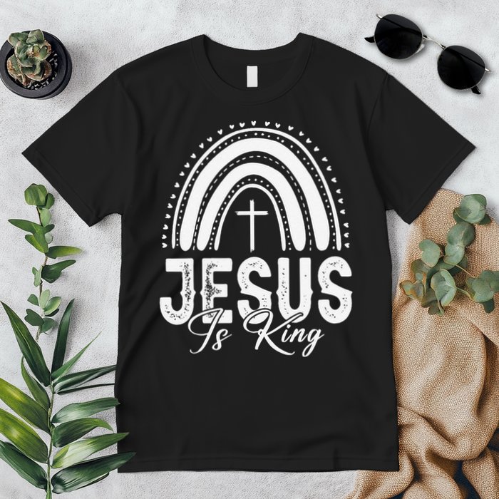 Jesus Is King Subtle Christian Minimalist Religious Premium T-Shirt