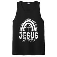 Jesus Is King Subtle Christian Minimalist Religious PosiCharge Competitor Tank