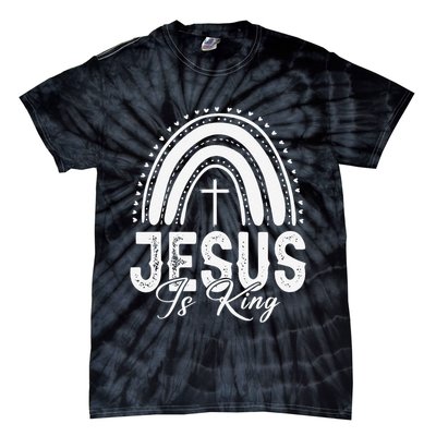 Jesus Is King Subtle Christian Minimalist Religious Tie-Dye T-Shirt