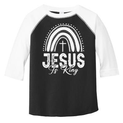 Jesus Is King Subtle Christian Minimalist Religious Toddler Fine Jersey T-Shirt