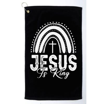 Jesus Is King Subtle Christian Minimalist Religious Golf Towel