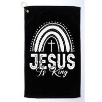 Jesus Is King Subtle Christian Minimalist Religious Golf Towel