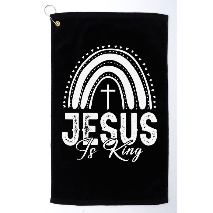 Jesus Is King Subtle Christian Minimalist Religious Golf Towel