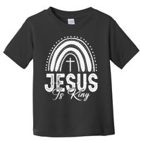 Jesus Is King Subtle Christian Minimalist Religious Toddler T-Shirt