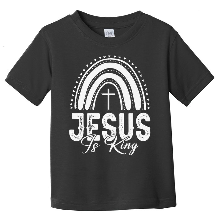 Jesus Is King Subtle Christian Minimalist Religious Toddler T-Shirt