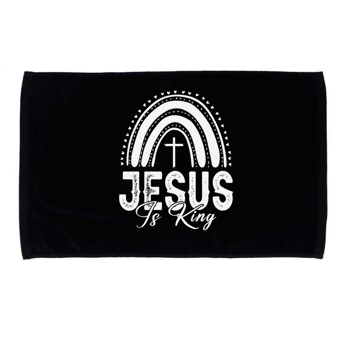 Jesus Is King Subtle Christian Minimalist Religious Microfiber Hand Towel