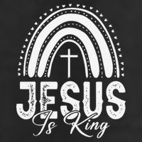 Jesus Is King Subtle Christian Minimalist Religious Microfiber Hand Towel