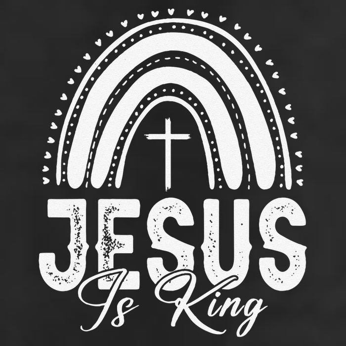Jesus Is King Subtle Christian Minimalist Religious Microfiber Hand Towel