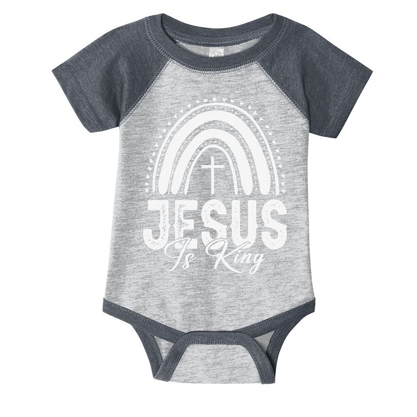 Jesus Is King Subtle Christian Minimalist Religious Infant Baby Jersey Bodysuit