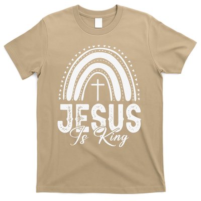 Jesus Is King Subtle Christian Minimalist Religious T-Shirt
