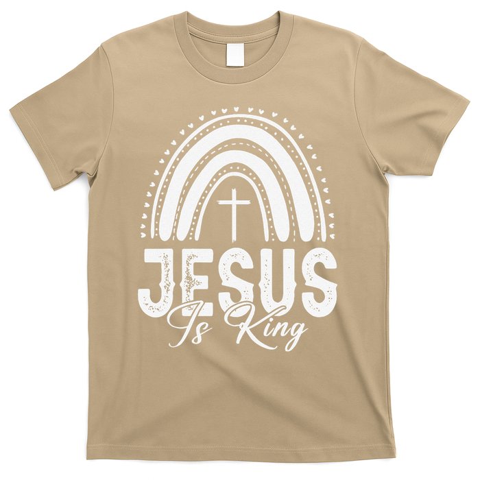 Jesus Is King Subtle Christian Minimalist Religious T-Shirt