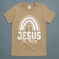 Jesus Is King Subtle Christian Minimalist Religious T-Shirt