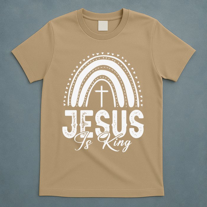 Jesus Is King Subtle Christian Minimalist Religious T-Shirt