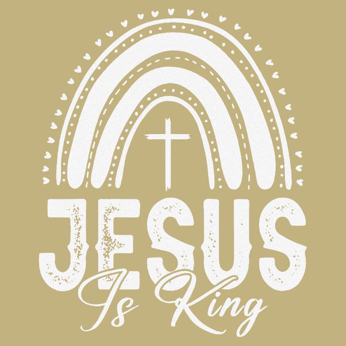 Jesus Is King Subtle Christian Minimalist Religious T-Shirt