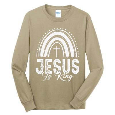 Jesus Is King Subtle Christian Minimalist Religious Tall Long Sleeve T-Shirt