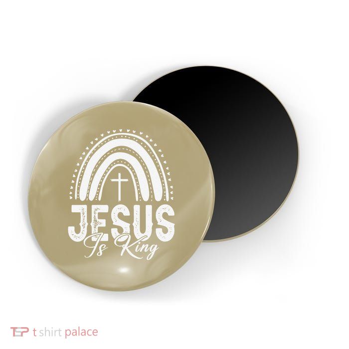 Jesus Is King Subtle Christian Minimalist Religious Magnet