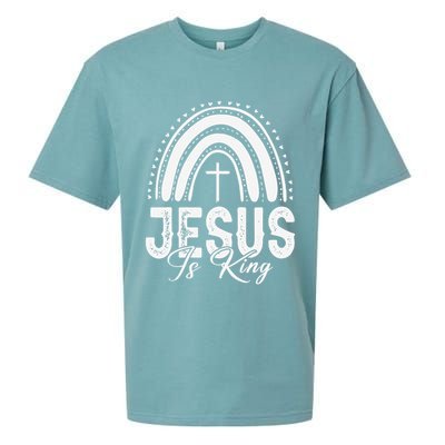 Jesus Is King Subtle Christian Minimalist Religious Sueded Cloud Jersey T-Shirt