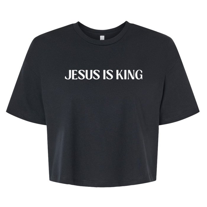 Jesus Is King Love Peace Unity Bella+Canvas Jersey Crop Tee