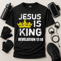 Jesus Is King (Crown) Faith, Cross, Christian Jesus4m3 Cooling Performance Crew T-Shirt