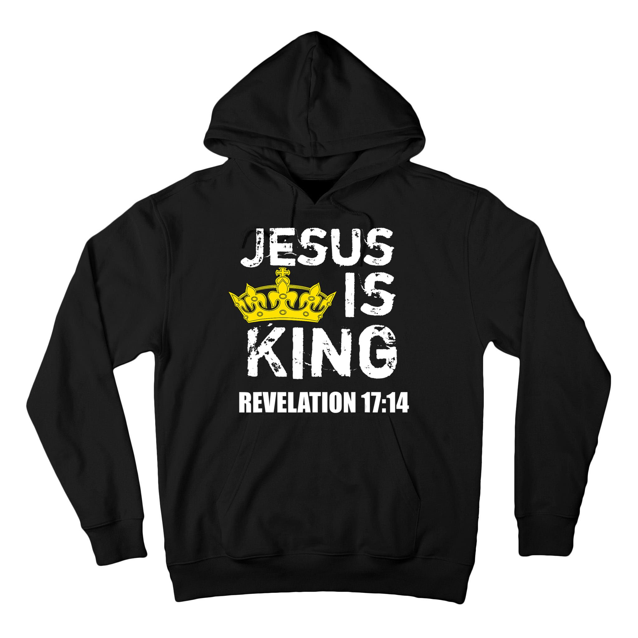 Jesus Is King (Crown) Faith, Cross, Christian Jesus4m3 Tall Hoodie