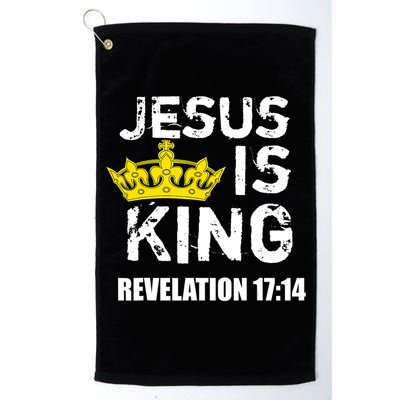 Jesus Is King (Crown) Faith, Cross, Christian Jesus4m3 Golf Towel