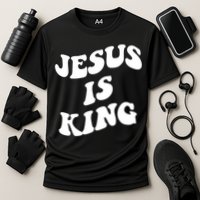 Jesus Is King Aesthetic Trendy Cooling Performance Crew T-Shirt