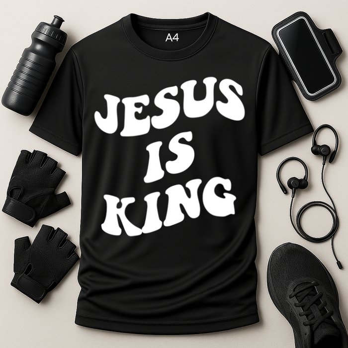 Jesus Is King Aesthetic Trendy Cooling Performance Crew T-Shirt
