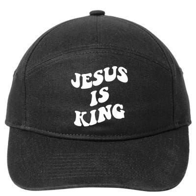 Jesus Is King Aesthetic Trendy 7-Panel Snapback Hat
