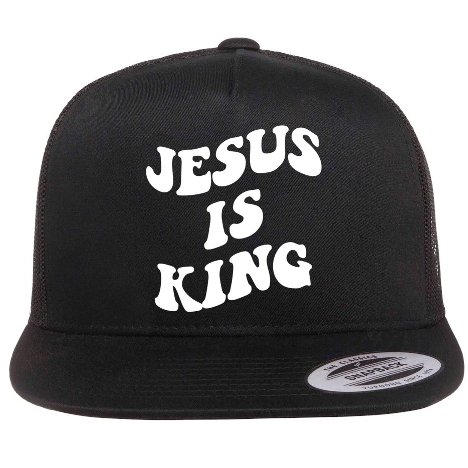 Jesus Is King Aesthetic Trendy Flat Bill Trucker Hat