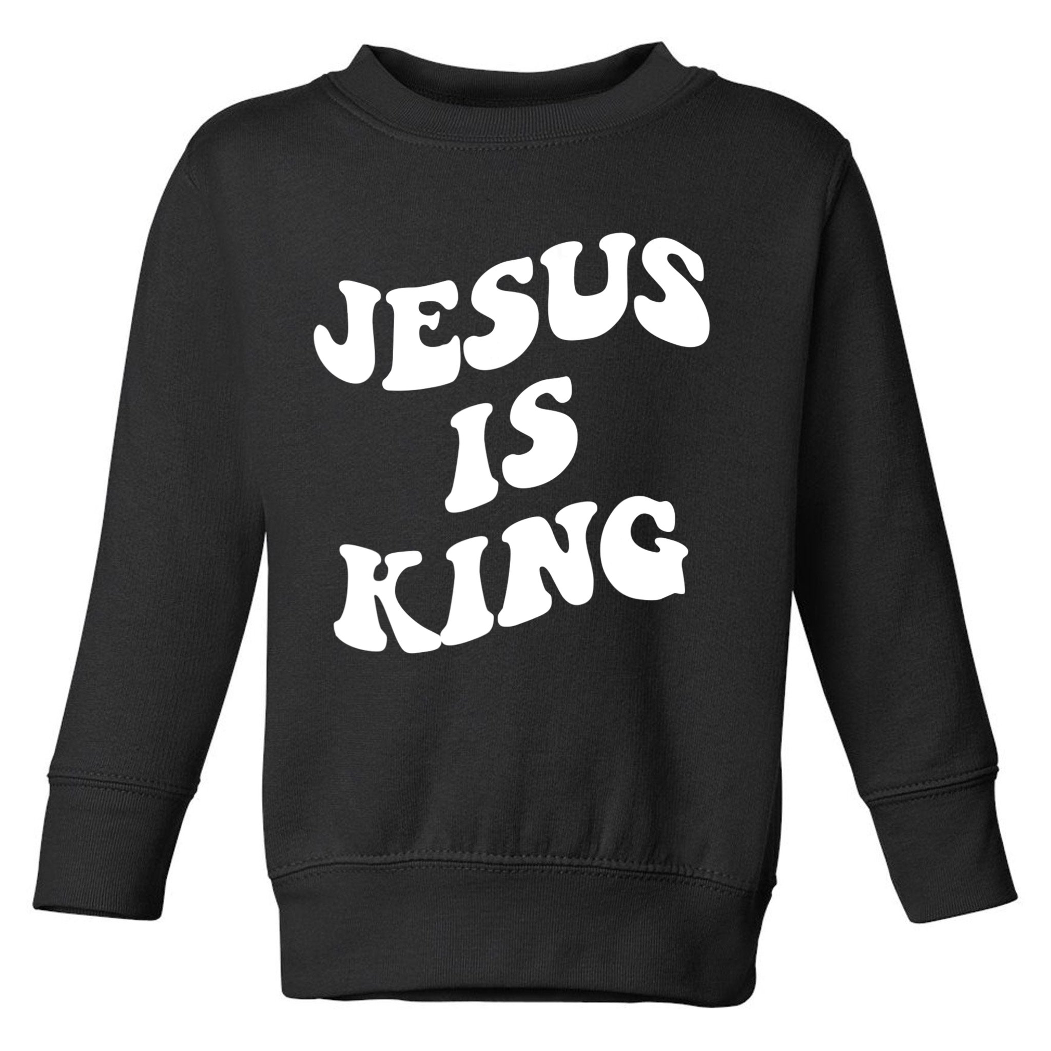 Jesus Is King Aesthetic Trendy Toddler Sweatshirt