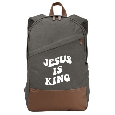 Jesus Is King Aesthetic Trendy Cotton Canvas Backpack