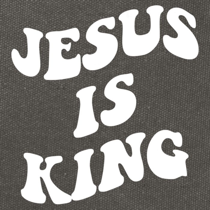 Jesus Is King Aesthetic Trendy Cotton Canvas Backpack
