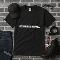 Jesus Is King. King Of Kings: Minimalist Faith Christian Catholic Tall T-Shirt