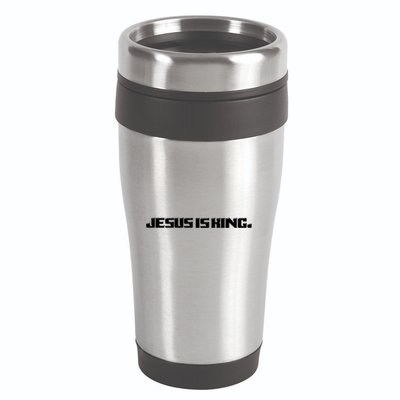 Jesus Is King. King Of Kings: Minimalist Faith Christian Catholic 16oz Travel Tumbler
